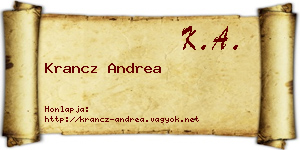 Krancz Andrea névjegykártya